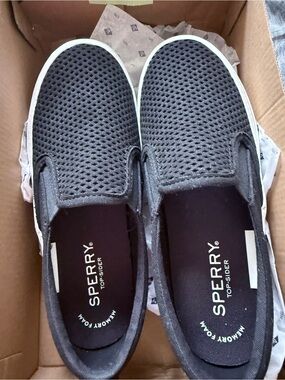 Sperry Gray Slip-On Mesh Sneakers